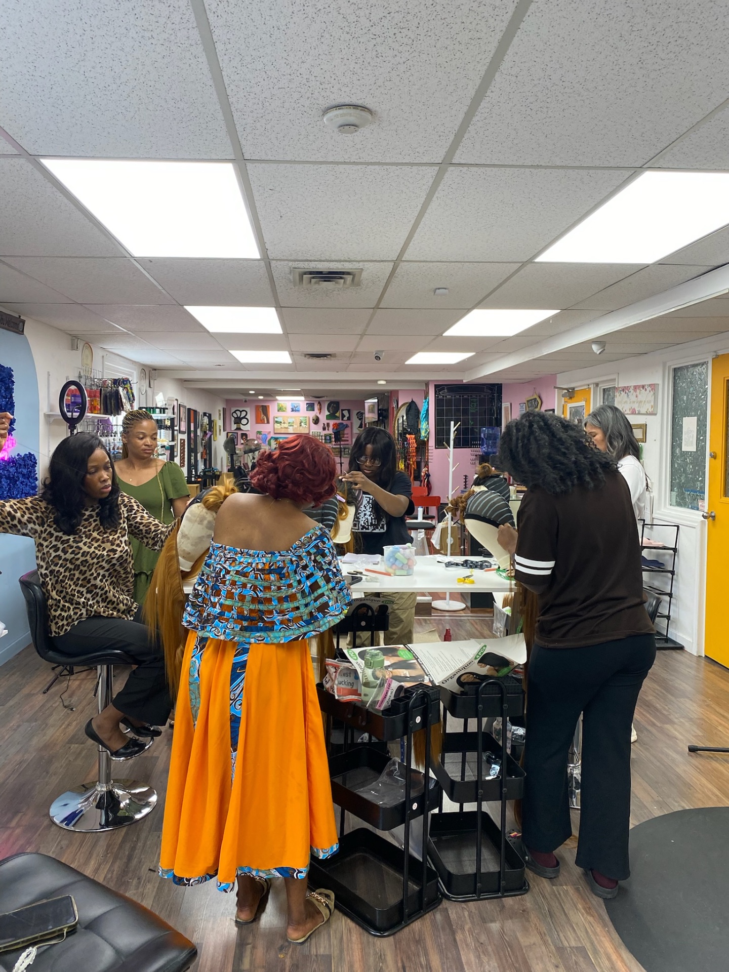 Group workshop around the styling table